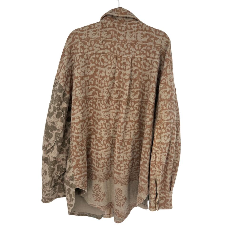 Free People Printed Ruby Jacket Tea Combo XL Oversized Shacket - Picture 4 of 12